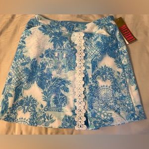 Lilly Pulitzer Luxletic UPF 50+ Toile Me About It print Daphne Skort size 0 NWT